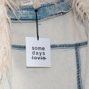 Scando - Fur and Denim Acid Wash Jacket